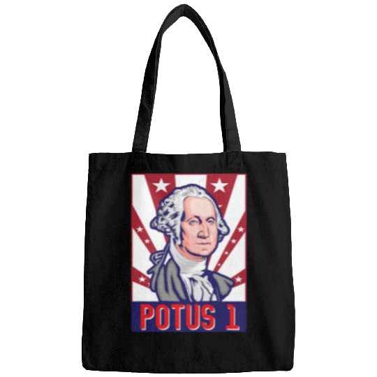 Potus 1 4th Of July First President George Washington Bags
