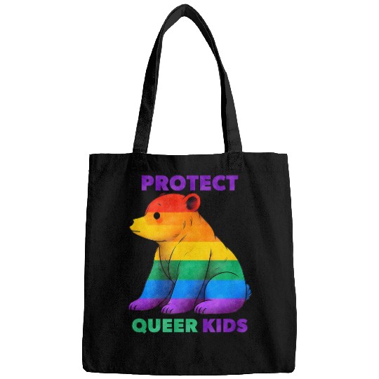 Bear Pet Protect Queer Kids Bear Design for Advocacy and Support Bags