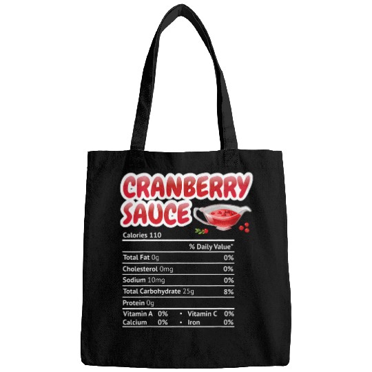 Cranberry Sauce Nutrition Funny Thanksgiving Christmas Bags
