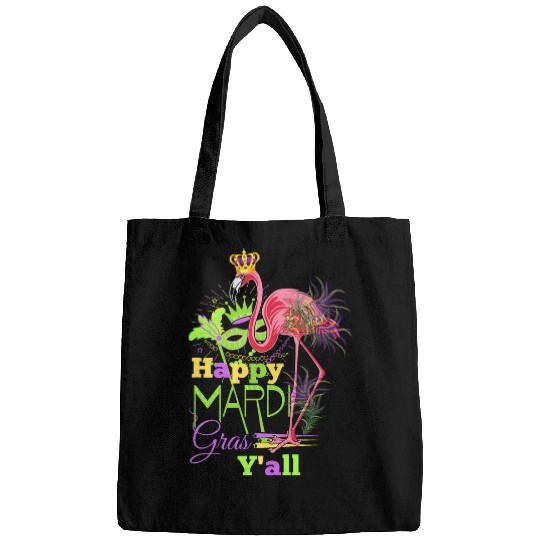 Its Mardi Gras Yall Flamingo Men Women Kids Bags