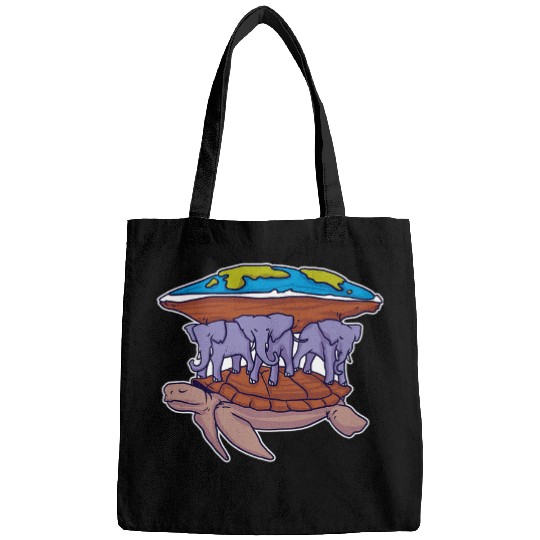 Turtle Pet Flat Earth Turtle Funny Space Conspiracy Theory Bags