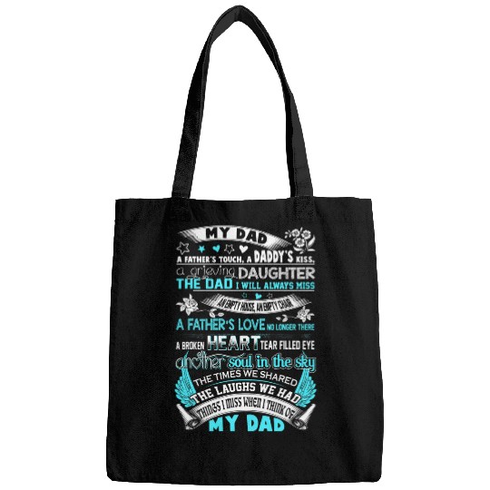 dad wing is my guardian angel loving memorial day men women Bags
