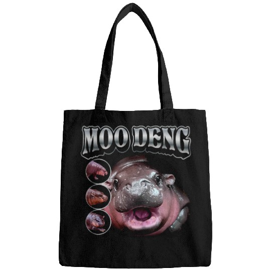Hippo Pet Moo Deng Pigmy Thai Hippo 90s Bootleg vintages Retro Concert Bags