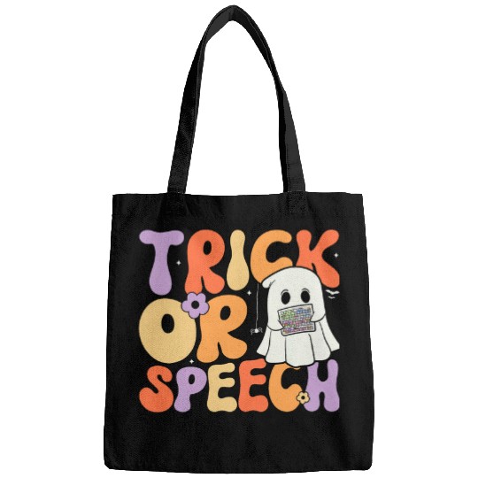 Retro Trick or Speech Halloween Speech Therapy Slp Halloween 2 Bags