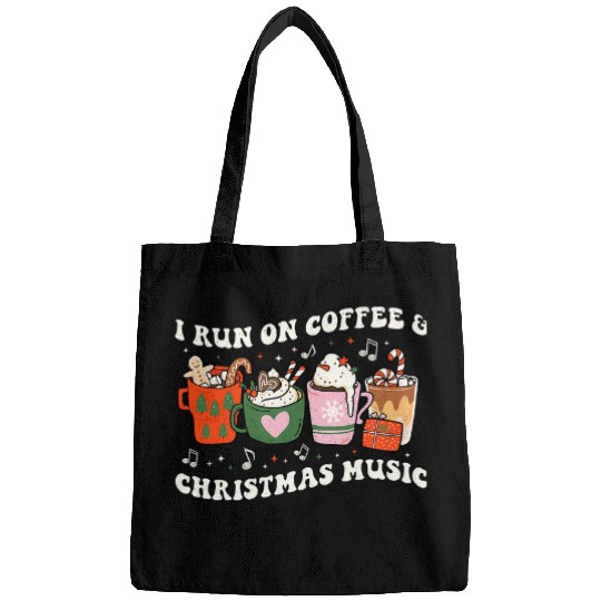 Coffee Fun I Run on Coffee and Christmas Music Eggnog Latte Hot Cocoa Bags
