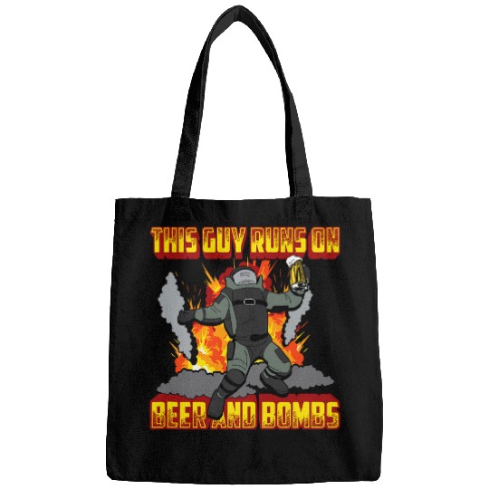 Beer Fun Bombs and Beer EOD Explosive Ordnance Disposal Master Badge Bags