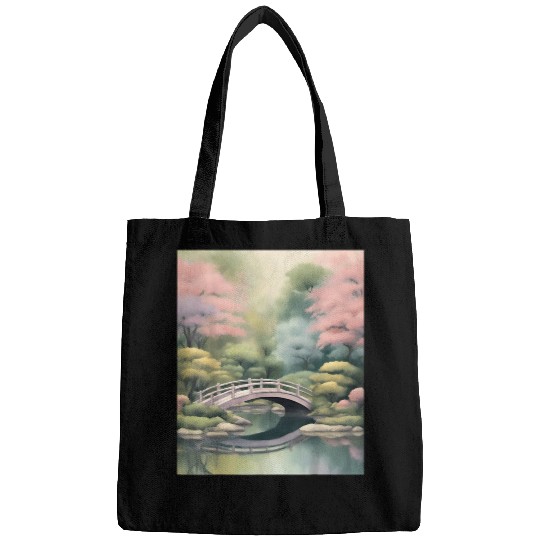 Japanese Garden Bridge Spring Pastel Renewal Bags