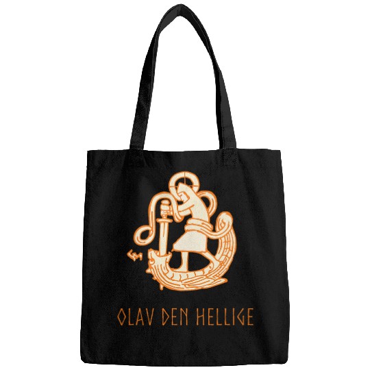 Dragon Pet St Olaf Viking King of Norway slays a dragon Bags
