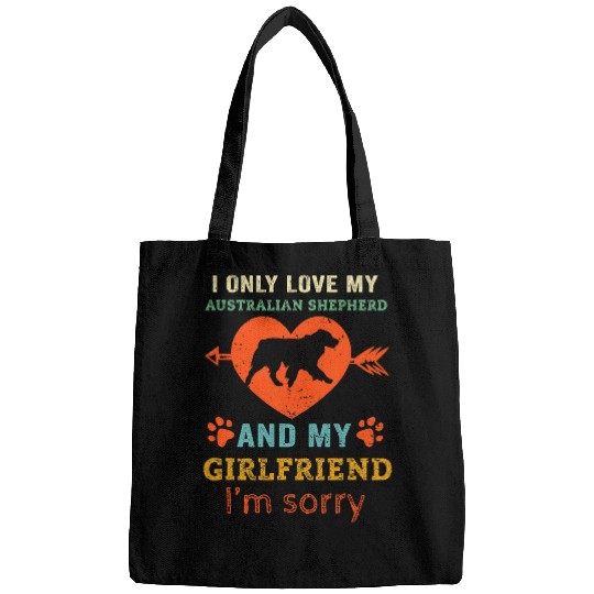 Funny Boyfriend Australian Shepherd Aussie Dog Girlfriend Bags