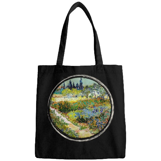 Famous vintages Fine Art Garden at Arles by Vincent van Gogh 4 Bags