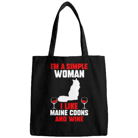 Wines Fun Cat Maine Coon Bags