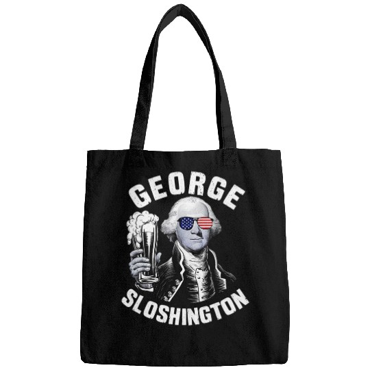 Beer Fun George Sloshington President George Washington Drinking Beer Bags