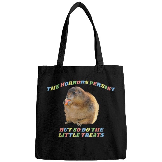 Hamster Pet The Horror Still Exists But So Do I Funny Hamster Design Bags