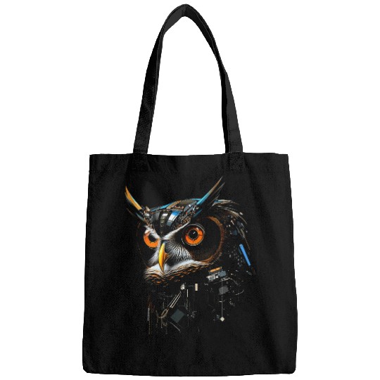 Owl Pet Robot Animal Graphic Illustration Owl Bags