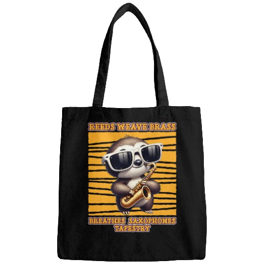 Sloth Pet Reeds Weave Brass Breathes Saxophones Tapestry Sloth Bags