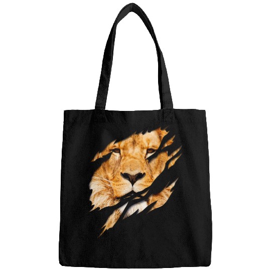 Lion Pet Aesthetic Lion with Ripped Effect Bags