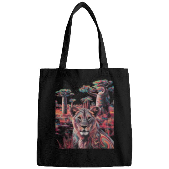 Lion Pet Africa Nature Lonely Lionesses Wanderlust Lion Art Bags