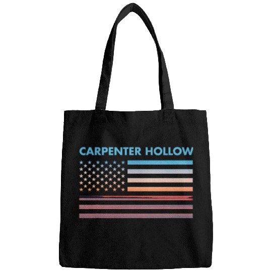 vintages Sunset American Flag Carpenter Hollow Pennsylvania Bags