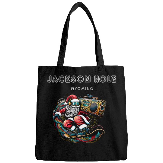 Jackson Hole Wyoming Cool Snowboard Christmas Santa Bags