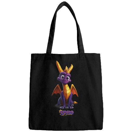 Dragon Pet Spyro Adorable Purple Dragon Retro Video Game Icon Bags