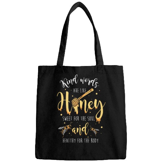 kind words honey bee honeycomb beekeeper wild animal farmer Bags
