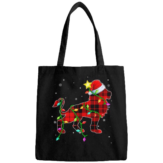 Lion Pet Christmas Funny Santa Hat xmass Lights Holidays Bags