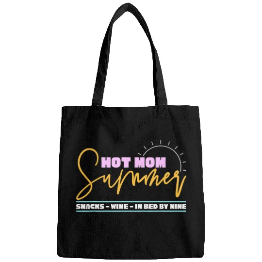 Wines Fun Mom Summer Snacks Wines Sunshine Vacation Funny Bags