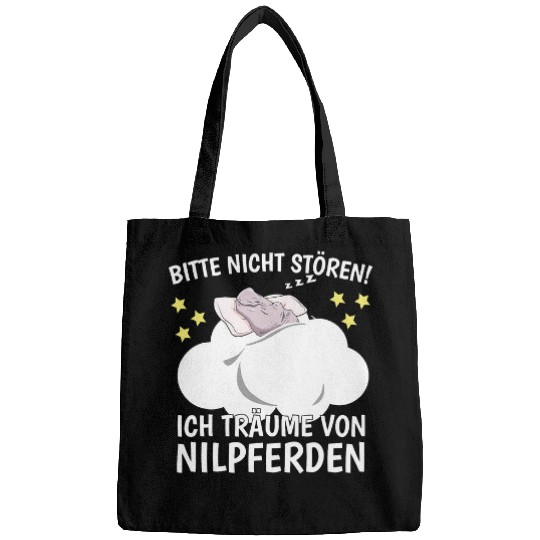 Hippo Pet Please do not disturb sleeping sleeping top hippo Bags