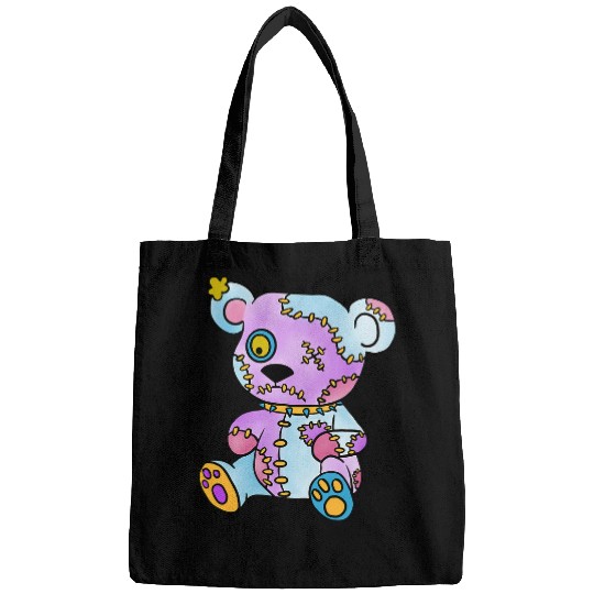 Bear Pet Patchwork Creepy Teddy Bear Voodoo Cute Goth Bags