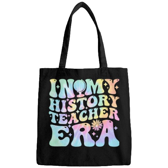 In My History Teacher Era Funny History Teacher Groo Tie Dye Bags