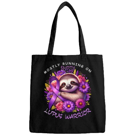 Funny lupus sloth mostly running on empty Design 1 Bags