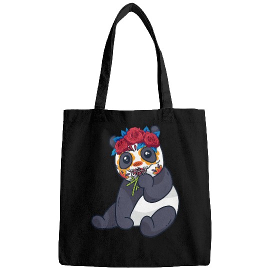 Panda Pet Mexican Panda with Flowers Bamboo Bags