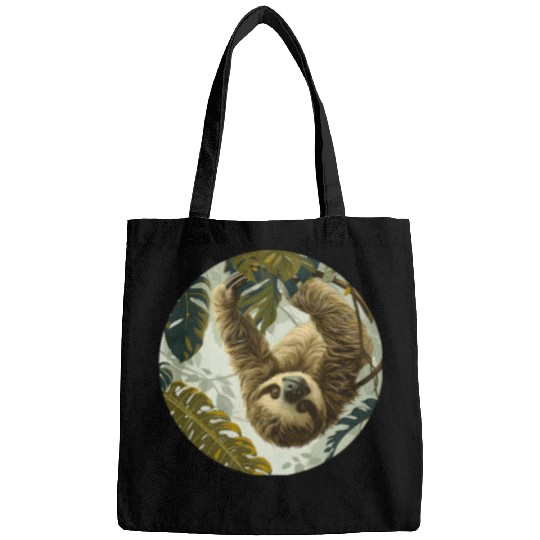 Sloth Pet Slow Sleepy Shaggy Claws Joyful Sloth Design for Men and Bags