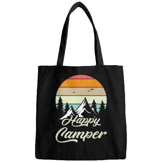Happy Camper Exploring US Hiking Outdoor National Parks Bags