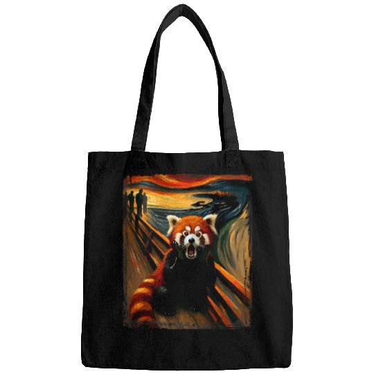 Panda Pet Artsy Scream for Red Panda Lovers Artistic Red Panda Bags