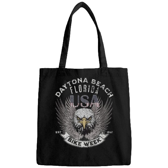 DAYTONA BEACH BIKE WEEK vintages USA EAGLE ON BACK Bags