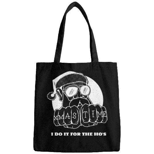 I Do It For The Hos Tattoo Funny Santa Funny Christmas Bags