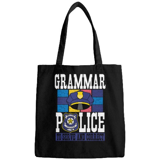 Grammar Police Men Women Kids Law Enforcement Cop Funny 9 Bags