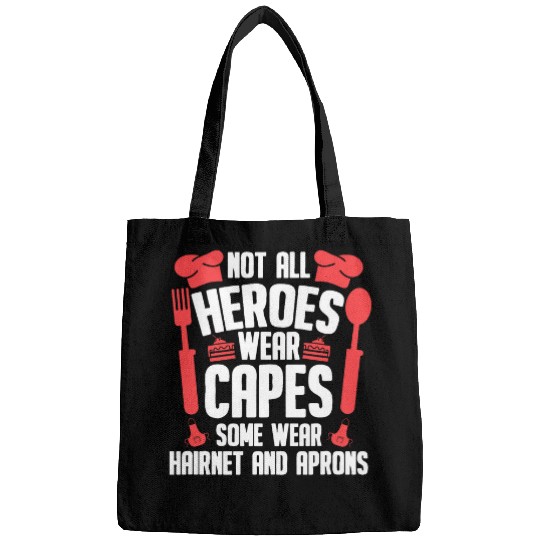 Not All Heroes Wear Capes Cafeteria Lunch Lady Bags