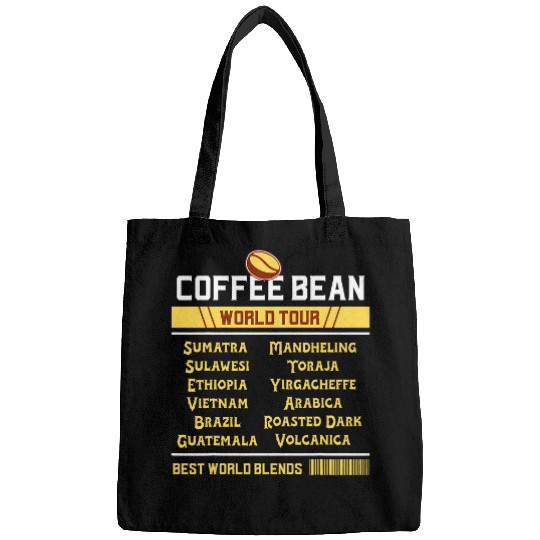 Coffee Fun BEAN WORLD TOUR Brazil Guatemala Sumatra Ethiopia Bags