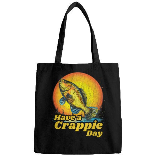 Crappie Fishing Have a Crappie Day vintages Crappie Bags