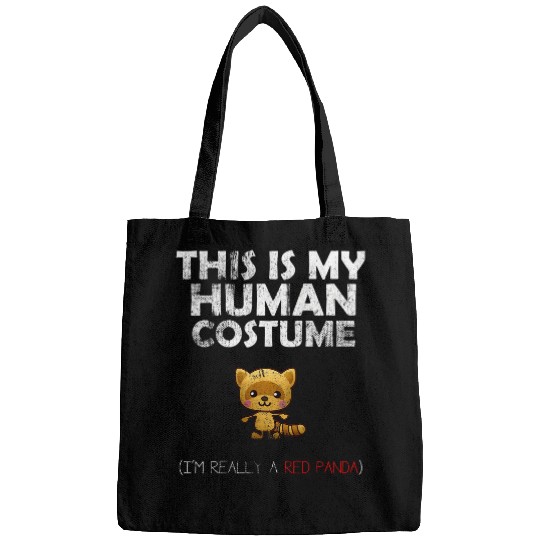 Panda Pet This is My Human Costume I m Really A Red Panda Halloween 2 Bags
