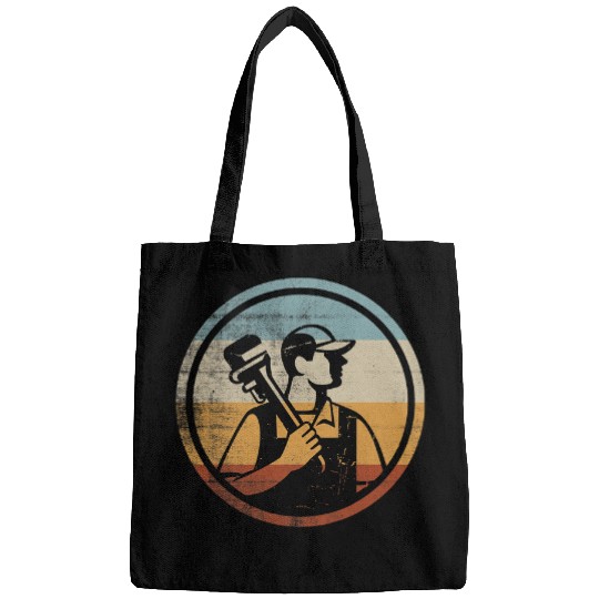 Plumbers Job Retro vintages Design Handyman Plumber Bags