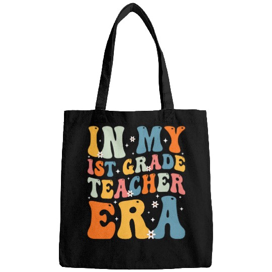 In My 1st Grade Teacher Era Retro First Day Of School Bags