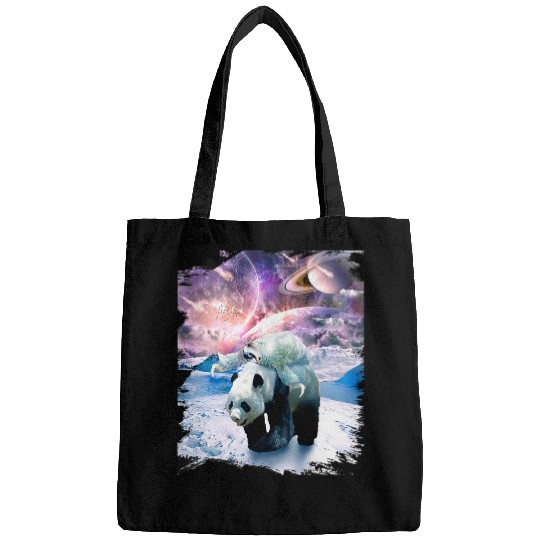 Sloth Pet Nice sloth riding panda in the galaxy room Bags