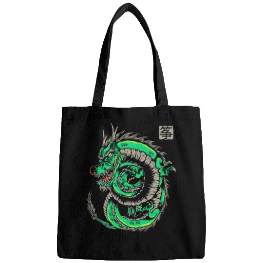 Japanese Dragon vintages Streetwear Style Manga Chinese Bags