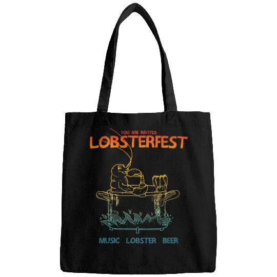 Beer Fun You Are Invited Lobsterfest Music Lobster Beer Apparel Bags
