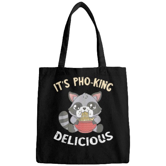 Raccoon Pet Pho Soup Funny Food Pun It s Pho Raccoon Asian Food Noodle Bags