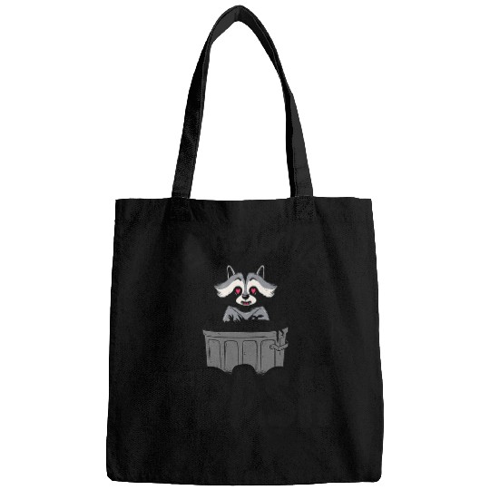 Raccoon Pet Peace Love Trash Funny Raccoon Bags