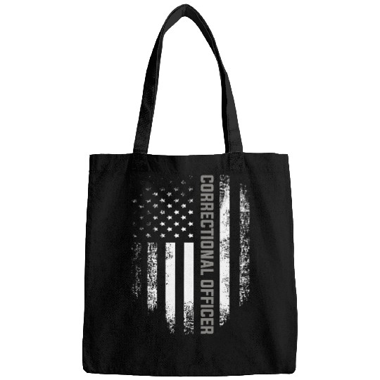 Police Job Correctional Officer With American Flag Gift Police Bags